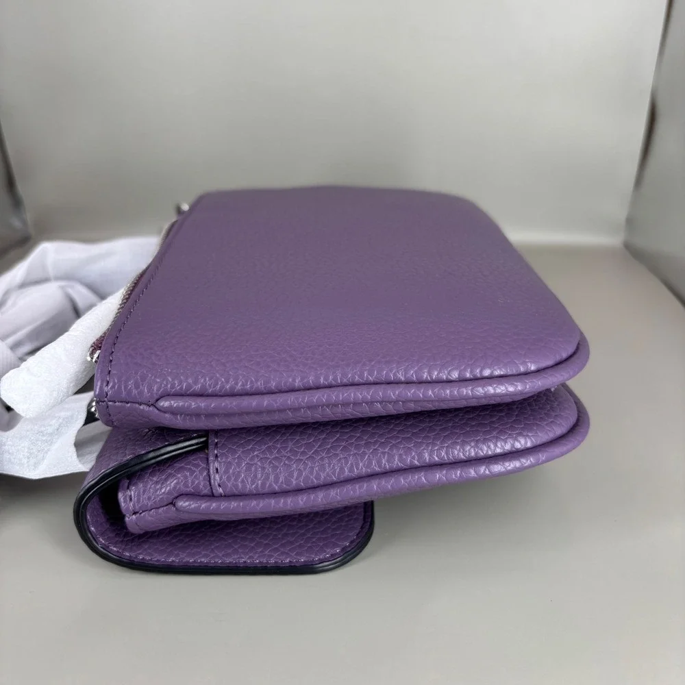 Calvin Klein Arya Purple Pebbled Crossbody Bag H5JEYZK4 New